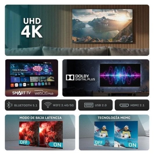 Nilait Prisma 43UD7004SWOS LED UHD 4K 43 WebOS - vue 3