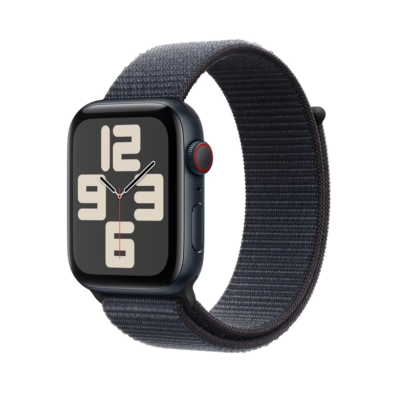 Watch SE 2024 (GPS + 4G) Boitier en aluminium Minuit de 44mm avec Boucle Sport, Noir - Neuf