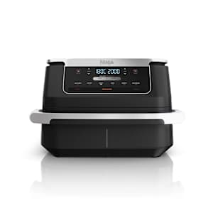 Ninja AF550EU friteuse Double 6,6 L Autonome 2470 W Friteuse d'air chaud Noir, Argent - Neuf