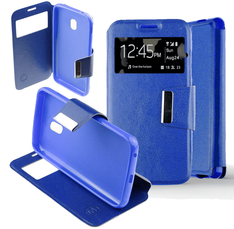 Etui Folio compatible Bleu Samsung Galaxy J5 2017