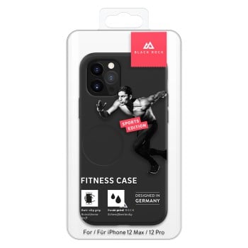 Coque de protection ''Fitness'' pour iPhone 12/12 Pro, noir