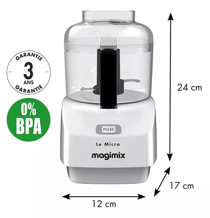 Mini Hachoir Magimix 18111 – 290 W, Capacité 0,8 L, 2 Vitesses - vue 10