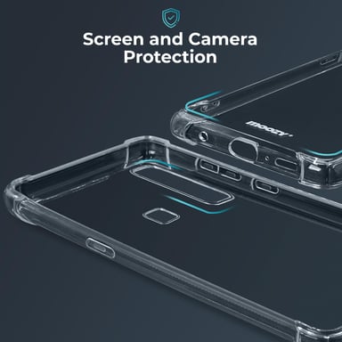 Moozy Coque en silicone résistante aux chocs pour Samsung A9 2018, A9 Star Pro, Galaxy A9s – Coque de téléphone transparente en TPU souple