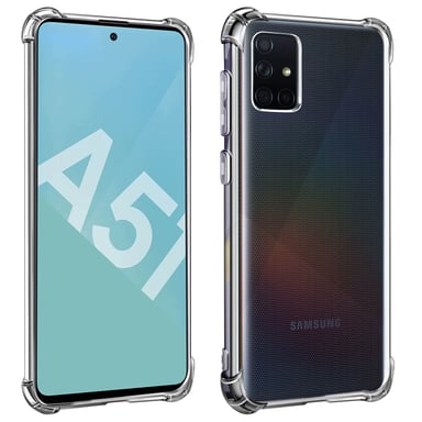 Funda Samsung Galaxy A51 Bumper Flexible de Silicona Resistente Transparente