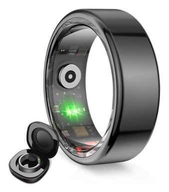 Ksix Saturn Anillo inteligente de seguimiento de actividad IP68 Negro