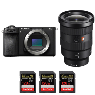 Appareil photo hybride Sony A6700 + FE 16-35mm f/2.8 GM + 3 SanDisk 128GB Extreme PRO UHS-II + Ebook ''20 astuces pour des images qui claquent''
