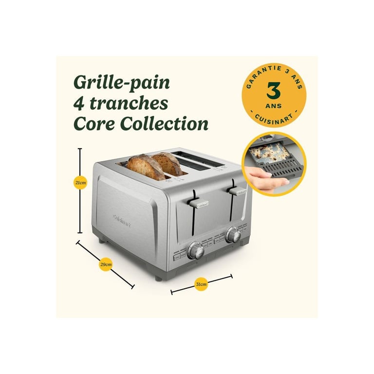 Grille pain CUISINART Core Collection 4 tranches Acier inoxydable QuickView™ - vue 2