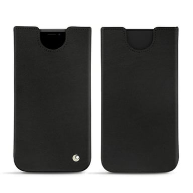 Pochette cuir Apple iPhone Xs Max - Pochette - Noir - Cuir lisse premium