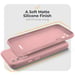 Moozy Minimalist Series Coque en silicone pour OnePlus Nord, Rose Beige – Finition mate fine et souple en TPU