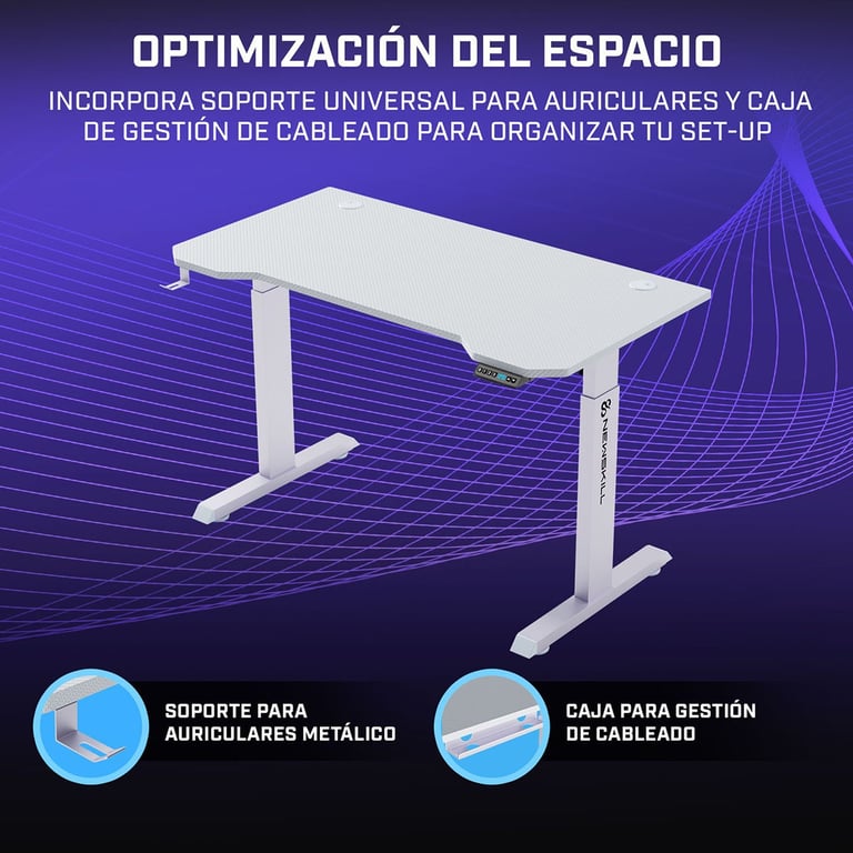 Newskill Belenor PRO Table de jeu réglable en hauteur 120x60cm - vue 3