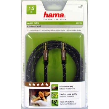 Hama 1.5m 3.5mm m/m câble audio 1,5 m 3,5mm Marron