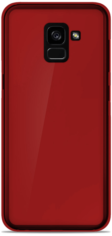 Coque silicone unie compatible Givré Rouge Samsung Galaxy A8 Plus 2018