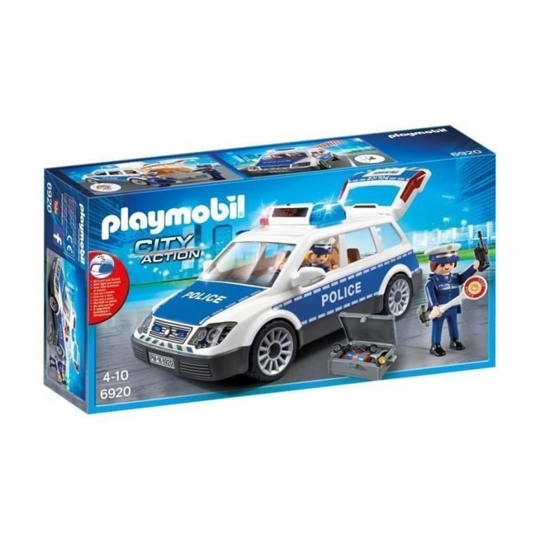 Voiture De Policiers Avec Gyrophare Et 6920 Playmobil La Boîte - vue 3