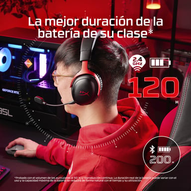 Cuffie da gioco wireless HyperX Cloud III S nero-rosso - Autonomia 120h - Suono cristallino - Microfono chiaro