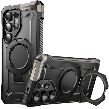 Supcase Funda para Galaxy S25 Ultra Antichoque Anillo MagSafe Soporte de Video Negro