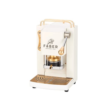 FABER MINI PRO DELUXE BIANCO - MACCHINA PER CAFFE'' - PRESSACIALDA IN OTTONE - ELETTROVALVOLA E TERMOSTATO 95 - TELAIO IN ACCIAIO
