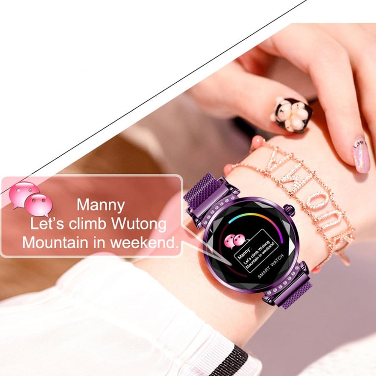 Montres de sport intelligentes Femmes Hommes Bracelet de fitness Tracker  Étapes Calorie Health Monitor Bluetooth Montre-bracelet pour Android Ios