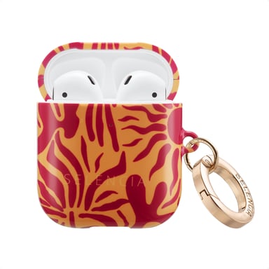 Selencia Coque Vivid pour Apple AirPods 1 / 2 - Tropical Vibes Apricot