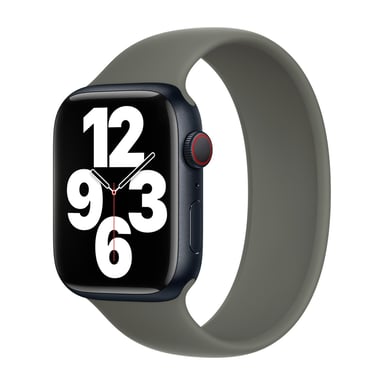 Bracelet Boucle unique en Silicone pour Apple Watch | 38/40/41/42 mm - Taille 4 - Olive