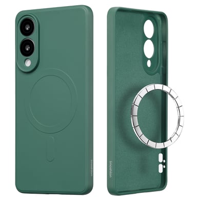 imoshion Coque Couleur avec MagSafe pour Samsung Galaxy S25 Edge - Vert foncé