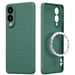 imoshion Coque Couleur avec MagSafe pour Samsung Galaxy S25 Edge - Vert foncé