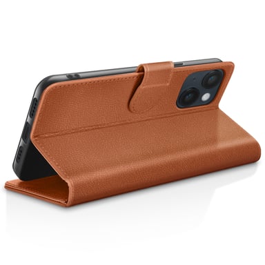 Custodia a portafoglio per iPhone 14 con supporto e linguetta magnetica