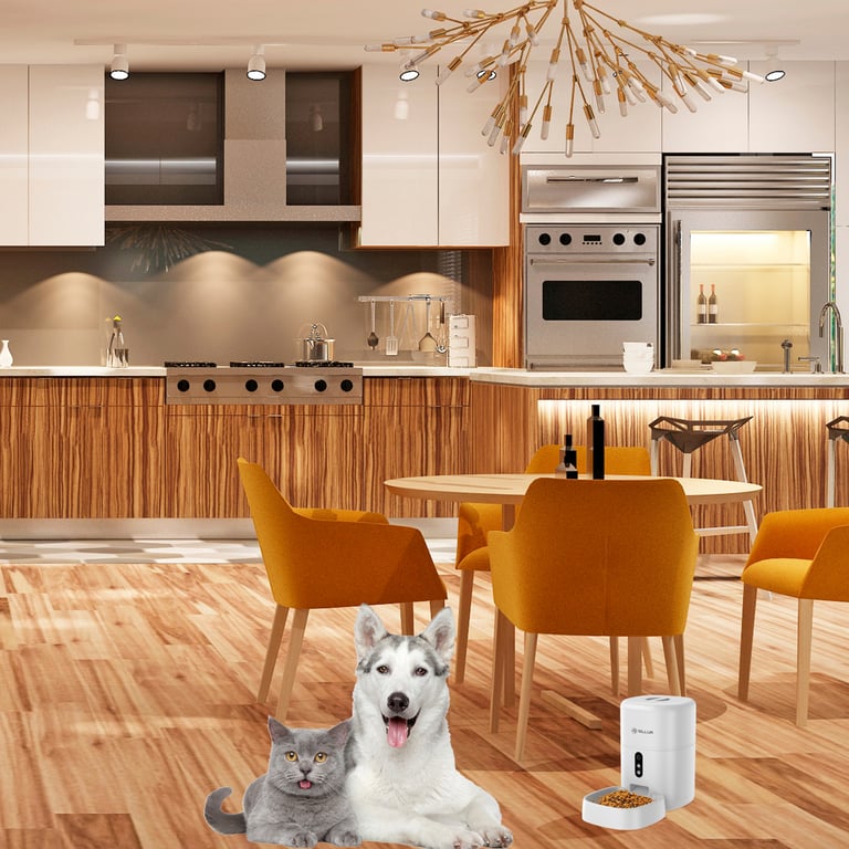 Tellur Comedero WiFi Inteligente para Mascotas, Cámara UltraHD, 4L, Blanco