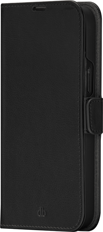 Etui Folio en Cuir Vegan Stockholm Certifié GRS Noir pour Apple iPhone 14 Plus DBramante1928