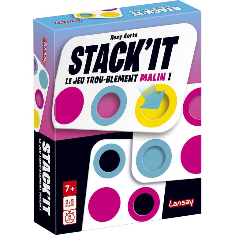 Jeu d'adresse et de logique Lansay STACK'IT 2-5 joueurs 7+ 15 min Multicolore - Neuf