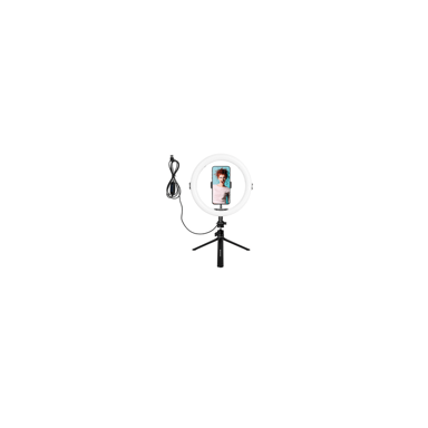 AgfaPhoto Ring Light Realiview ARL11 con treppiede - Luce LED per telefono, foto, selfie, video, Youtube, trucco, TikTok