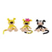 Lot de 3 peluches Marsupilami - JEMINI - Bibi, Bobo et Bibu - 17 cm