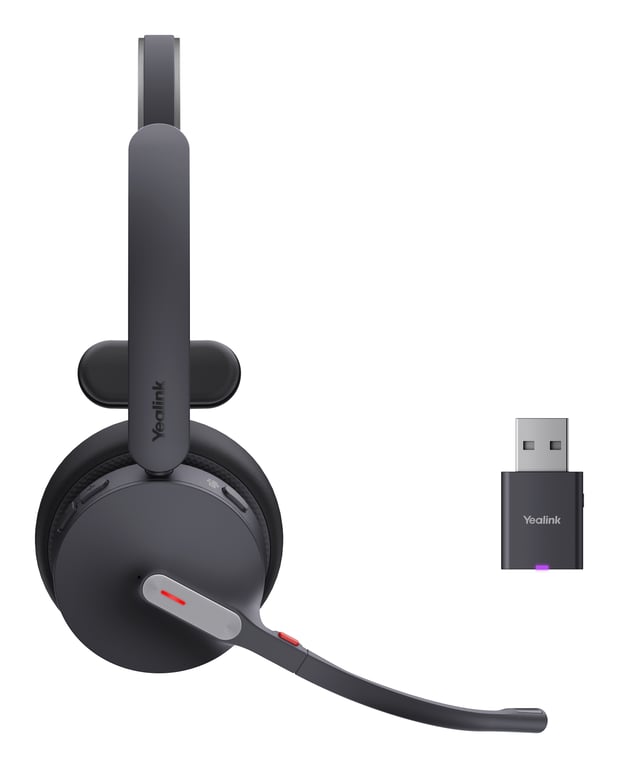Yealink WH64 Hybrid Mono Teams Casque Sans fil Arceau BureauCentre d'appels Micro USB Bluetooth Neuf - vue 2