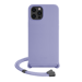 Custodia a tracolla in morbido silicone gel per Apple iPhone 12/12 Pro, viola