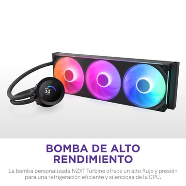 NZXT Kraken Plus 360 RGB Procesador Sistema de refrigeración líquida todo en uno Negro 1 pieza(s)