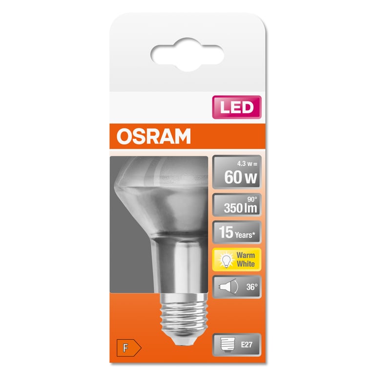 OSRAM Spot R63 LED verre E27 345lm chaud - vue 2