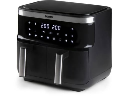 Domo DO537FR friteuse Double 4 L Autonome Friteuse d'air chaud Noir