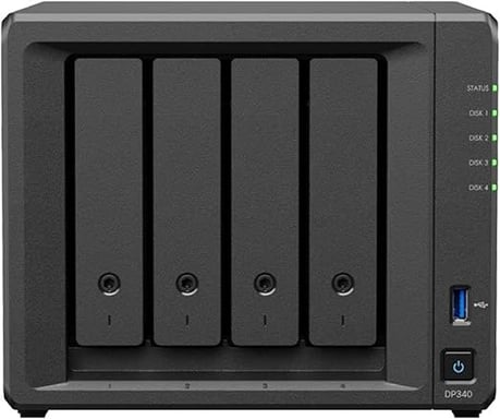 Synology DP340 serveur de stockage NAS Bureau R1600 16 Go Noir