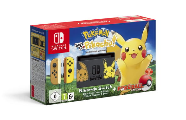 Nintendo Switch - Let's Go, Pikachu! videoconsola portátil 15,8 cm (6.2'') 32 GB Wifi Negro, Amarillo