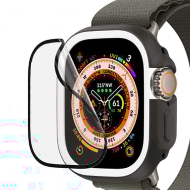 Rhinoshield Protector de pantalla 3D para Apple Watch Ultra con aplicador suave antichoque Transparente