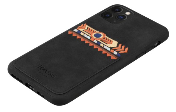 Bohemia Slim Case avec fente pour carte de crédit pour Apple iPhone 11 Pro Max, Noir olive