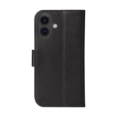 DBRAMANTE1928 Funda para iPhone 16 Folio Modelo Copenhagen con ranura para tarjetas Negro