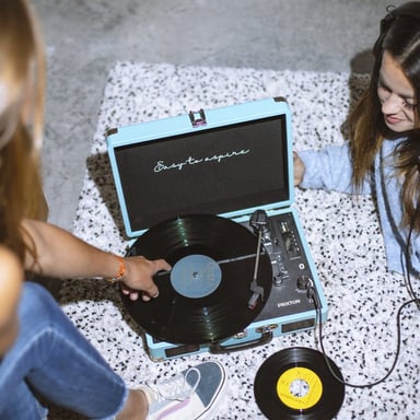 PRIXTON VC400 Tourne-disque à entraînement direct Bleu Manuel