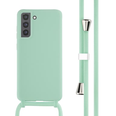 imoshion Coque en silicone avec cordon pour Samsung Galaxy S21 FE - Vert menthe