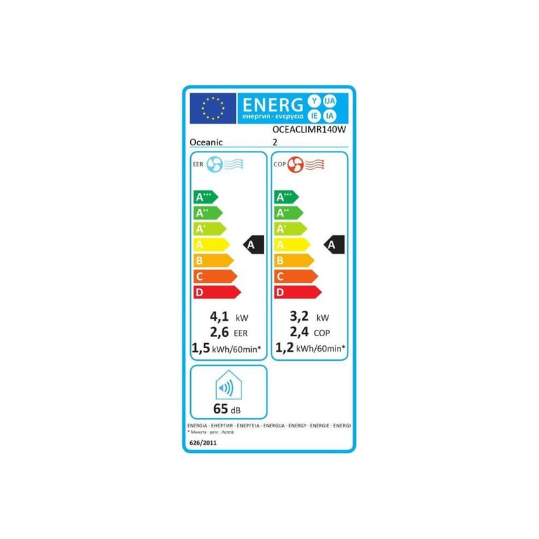 Climatiseur mobile réversible 14000 BTU OCEANIC Déshumidificateur Programmable Classe énergétique A - vue 3