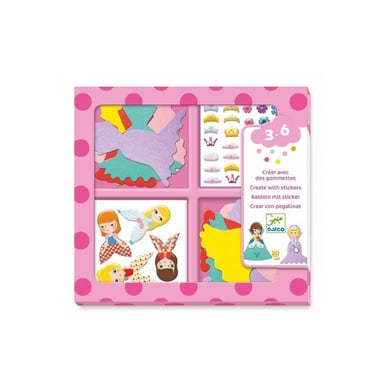 Scatola di adesivi creativi: Amo le principesse per bambini