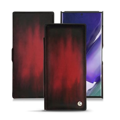 Funda de piel Samsung Galaxy Note20 Ultra - Solapa horizontal - Rojo - Piel patinada