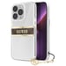 Coque pour Apple iPhone 13 Pro Stripe Charm avec breloque Marron