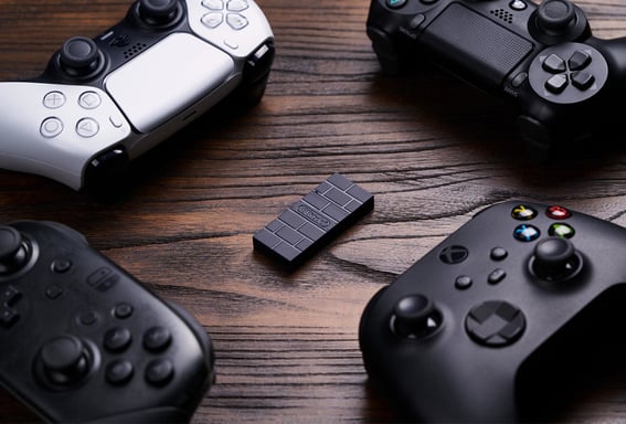 8Bitdo Adaptador Bluetooth Versión 2 para Windows/Mac/Raspberry Pi/Nintendo Switch