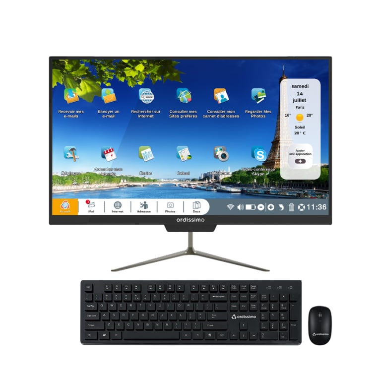 ORDISSIMO Clara 2 Intel® Pentium® N5030 60 5 cm 23.8 1920 x 1080 pixels PC All in One 6 Go DDR4 SDRAM SSD Wi Fi 5 802.11ac Neuf - vue 3
