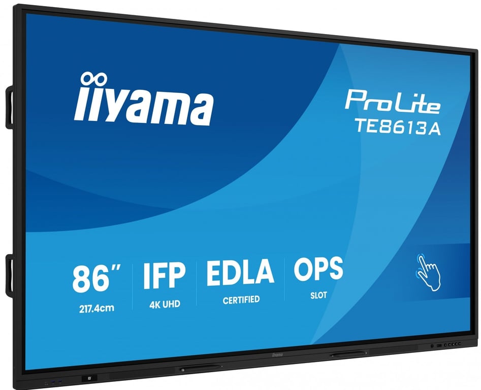 iiyama TE8613A B2AG Écran d'affichage dynamique Écran plat interactif 85.6 Wifi 500 cdm² 4K Ultra HD Écran tactile Intégré dans le processeur Android 247 - vue 3